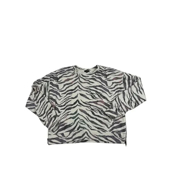 Rails Marlo Ivory Gradient Tiger Striped Sweatshirt - Picture 3 of 12